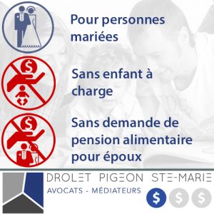 marié sans enfant à charge et pas de pension alimentaire pour enfants